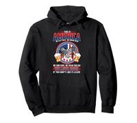 America We Love Dogs Papillion Dog and Beer 4th of July Sudadera con Capucha