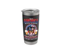 America We Love Dogs Rottweiler Dog and Beer 4th Of July Vaso térmico de acero inoxidable de doble pared
