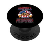 America We Love Dogs Vizsla Dog and Beer 4th of July PopSockets PopGrip Adhesivo