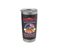 America We Love Dogs Vizsla Dog and Beer 4th Of July Vaso térmico de acero inoxidable de doble pared
