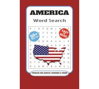 America Word Search Puzzle Book: Word Searches with Easy to Read Print about America, United States, English and More | 6x9 inches, 110 pages | 50+ ... Gift for Vacation, Holidays and Free Times