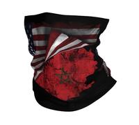 América Y Marruecos Bandera Marroquí Vintage Mujer Hombre Bandana Térmica Calentador De Cuello Elástica Bufanda Tubular para Ciclismo Senderismo Clima Frío Moto