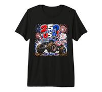 American 250 Year Monster Truck - Kids Color Graphic Camiseta Premium