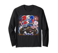 American 250 Year Monster Truck - Kids Color Graphic Manga Larga