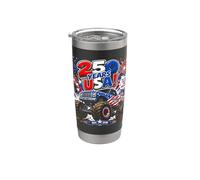 American 250 Year Monster Truck - Kids Color Graphic Vaso térmico de acero inoxidable de doble pared