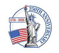 American 250th Car Decal, Patriotic Vehicle Stickers for Cars Trucks, Sedans, Highway Driving, Road Trips, Veterans, Daily Commute, Parades, and Automotive Exterior Decor