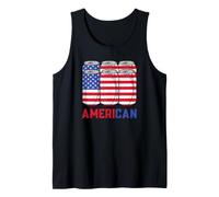 American 4 de Julio patriótica Bandera de Estados Unidos BBQ Cookout Camiseta sin Mangas