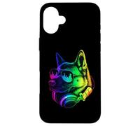 American Akita DJ Auriculares Retro Music Dog Lover Carcasa para iPhone 16 Plus
