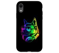 American Akita DJ Auriculares Retro Music Dog Lover Carcasa para iPhone XR