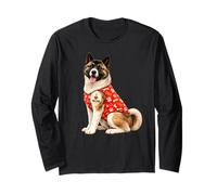 American Akita Dog Mom | Amo a mamá, Lindo Cachorro Manga Larga