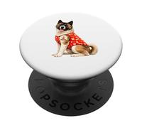American Akita Dog Mom | Amo a mamá, Lindo Cachorro PopSockets PopGrip Adhesivo