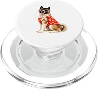American Akita Dog Mom | Amo a mamá, Lindo Cachorro PopSockets PopGrip para MagSafe