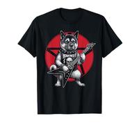 American Akita Heavy Metal, Guitarra Rock, Amante de los Perros Camiseta