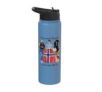 American And Norweigna Blood Black Mujer Stainless Steel Insulated Water Bottle