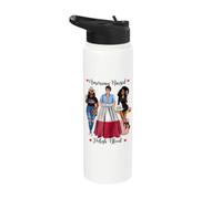 American And Polish Blood Black Mujer Stainless Steel Insulated Water Bottle