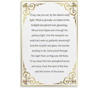 American Anthem Star Spangled Banner Poster | Historical Patriotic Decor For Study(Unframed,12x18inch(30x45cm))