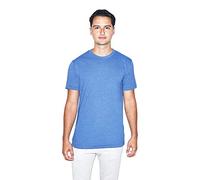 American Apparel 50/50 Crewneck Short Sleeve T-Shirt Camiseta, Heather Lake Blue, S para Hombre