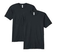 American Apparel Blend Crewneck Short Sleeve Track T-Shirt, 2-Pack Camiseta, Tri-Negro, S (Pack de 2) Unisex Adulto