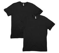 American Apparel Camiseta CVC Unisex, Estilo G2001CVC, Paquete de 2, Negro (2 Paquetes), L