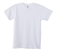American Apparel - Camiseta lisa básica de algodón super suave de manga corta Unisex hombre mujer (Mediana (M)/Blanco)