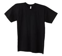 American Apparel - Camiseta lisa básica de algodón super suave de manga corta Unisex hombre mujer (Mediana (M)/Negro)