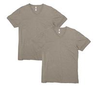 American Apparel Camiseta unisex CVC con cuello en V, estilo G2006CVC, paquete de 2, Heather Khaki (2-Pack), XXL
