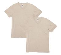 American Apparel CVC V-Neck T-Shirt, Style G2006cvc, 2-Pack Camiseta, Hueso Jaspeado (Paquete de 2), XXL (Pack de 2) Unisex Adulto
