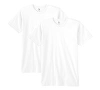 American Apparel Fine Jersey Crewneck Short Sleeve T-Shirt, 2-Pack Camiseta, Blanco, L Unisex Adulto
