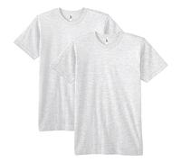 American Apparel Fine Jersey Crewneck Short Sleeve T-Shirt, 2-Pack Camiseta, Gris Ceniza, XXL Unisex Adulto