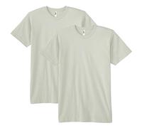 American Apparel Fine Jersey Crewneck Short Sleeve T-Shirt, 2-Pack Camiseta, New Silver, XXL Unisex Adulto
