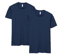 American Apparel Fine Jersey T-Shirt, Style G2001, Multipack Camiseta, Azul Mar (Juego de 2), L (Pack de 2) Unisex Adulto