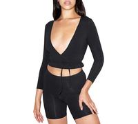 American Apparel Top De Manga Larga De Algodón Y Spandex Julliard Para Mujer