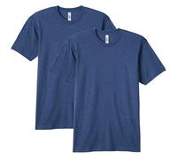 American Apparel Tri-Blend Crewneck Short Sleeve Track T-Shirt, 2-Pack