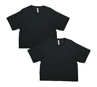 American Apparel Women's Fine Jersey Boxy T-Shirt, Style G102, Black (2-Pack)