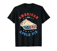 American As Apple Pie, divertida bandera estadounidense del 4 de julio Camiseta