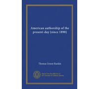 American authorship of the present-day (since 1890)