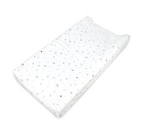 American Baby Company - Funda para cambiador de mesa, 100% algodón natural, estampada, Estrellas y Luna Grises, 1 Paquete