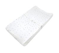 American Baby Company - Funda para cambiador de mesa, 100% algodón natural, estampada, Flecha azul plateada brillante, 1 Paquete