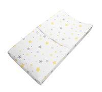 American Baby Company - Funda para cambiador de mesa estampada 100% algodón y contorneada, compatible con Mika Micky Moisés, estrellas amarillas doradas, para niños y niñas