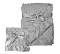 American Baby Company Heavenly - Juego de manta de chenilla suave, color gris, para niños y niñas