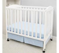 American Baby Company Heavenly Soft Juego de cama de 5 piezas, riel para cuna, 3D gris, Azul, Mini-Crib Set