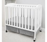 American Baby Company Heavenly Soft Juego de cama de 5 piezas, riel para cuna, 3D gris, gris, Mini-Crib Set