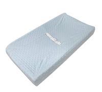 American Baby Company Heavenly Soft Minky Dot - Funda para cambiador contorneada, color azul