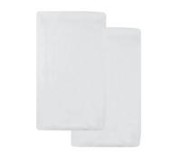 American Baby Company - Juego de 2 sábanas para cuna (100% algodón natural, 18 x 36 cm), color blanco, suave, transpirable, para niños y niñas