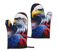 American Bald Eagle Print - Guantes de cocina unisex para barbacoa de 5.9 x 11 pulgadas, impermeables, para cocinar y hornear