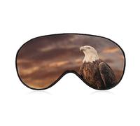 American Bald Eagle Sunset Sky Sleep Eye Mask para hombres, mujeres, adolescentes, niños, noche de sueño, sombra de ojos, cubierta cómoda para viajes, yoga siesta