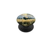 American Bison Herd Wildlife Paisaje Pintura Arte PopSockets PopGrip Adhesivo