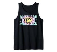 American Bison Whisperer Funny Animal Lover Groovy Tie Dye Camiseta sin Mangas