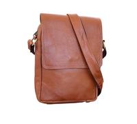 american blue Bolso bandolera de piel con cierre magnético y correa ajustable, mochila de viaje unisex, marrón