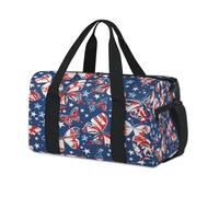 American - Bolsas de lona deportivas para el 4 de julio, para niños, niñas, mujeres, hombres, para fin de semana, para viajes, gimnasio, uso casual